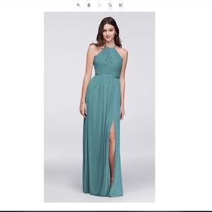 NWT David's Bridal Dress in Teal Blue size 4